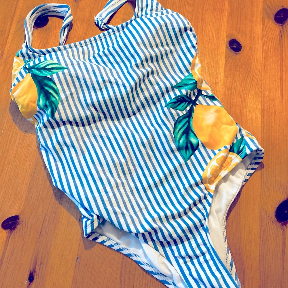Striped Lemon Swimsuit